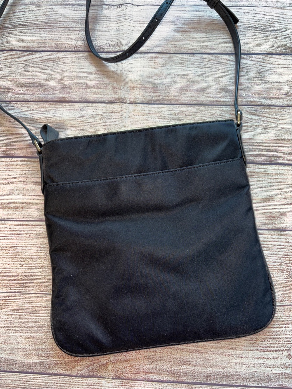 Michael Kors Black Nylon Crossbody Messenger Bag with Gold Hardware - Picture 4 of 5